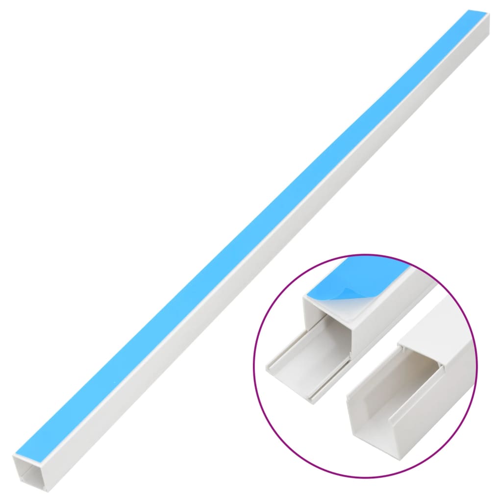vidaXL Kabelkanal självhäftande 15x10 mm 30 m PVC