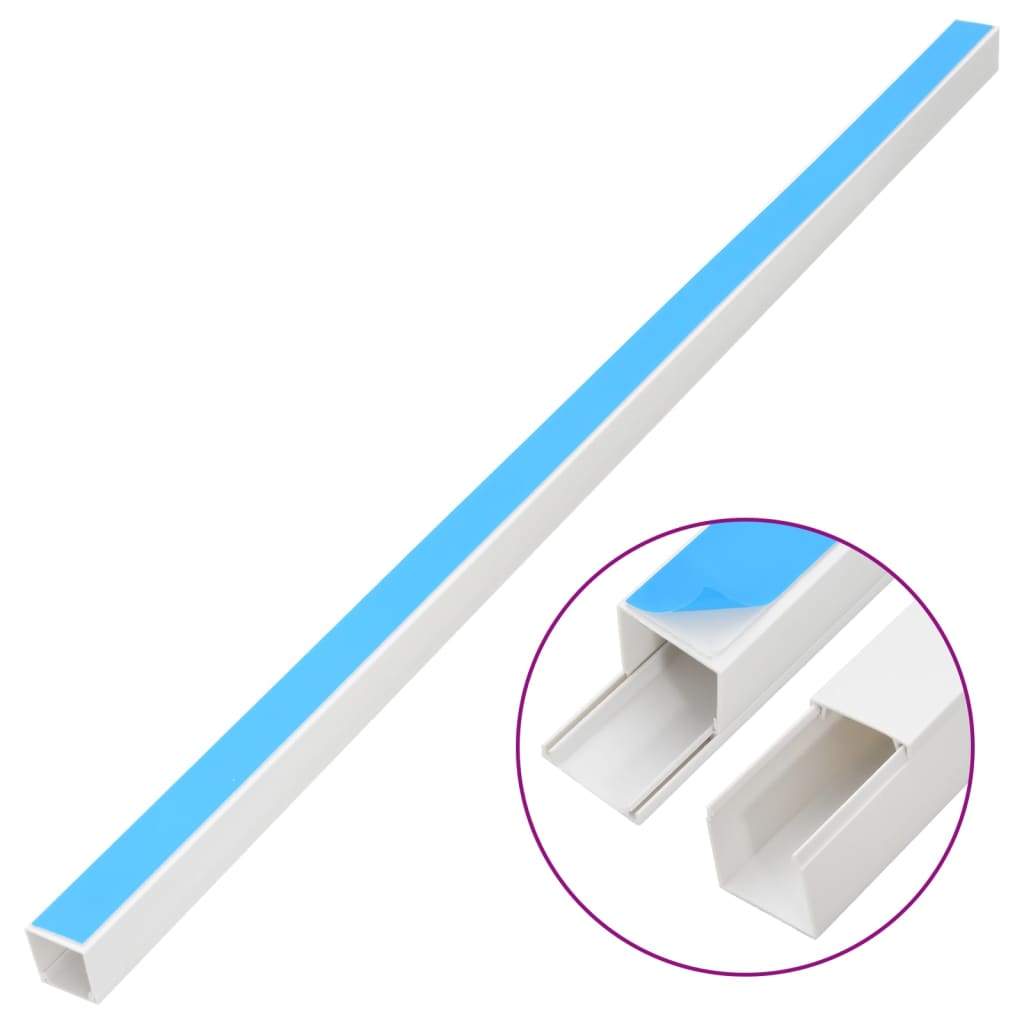 vidaXL Kabelkanal självhäftande 40x40 mm 30 m PVC