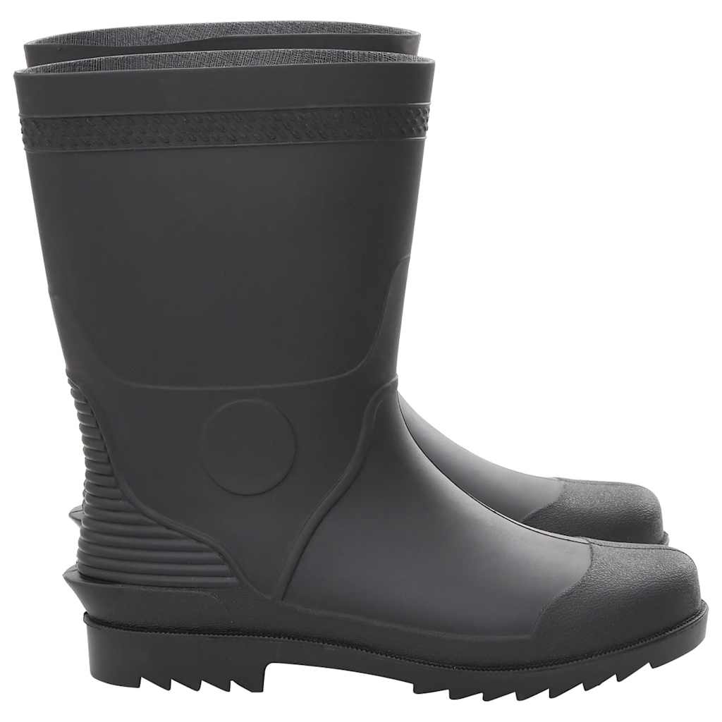 vidaXL Regnstövlar svart strl 45 PVC