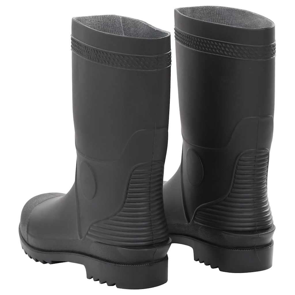 vidaXL Regnstövlar svart strl 45 PVC