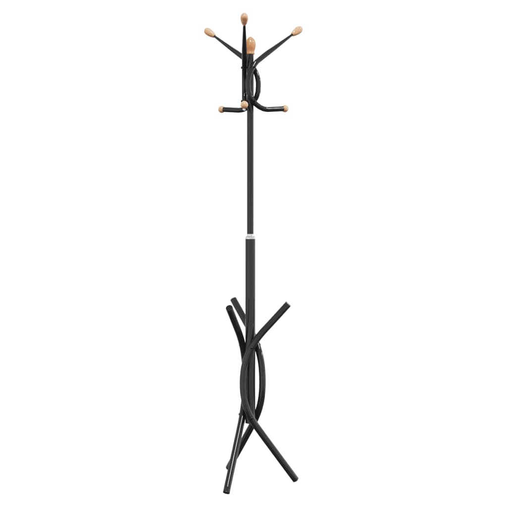 vidaXL Klädställning svart 176 cm pulverlackerat järn