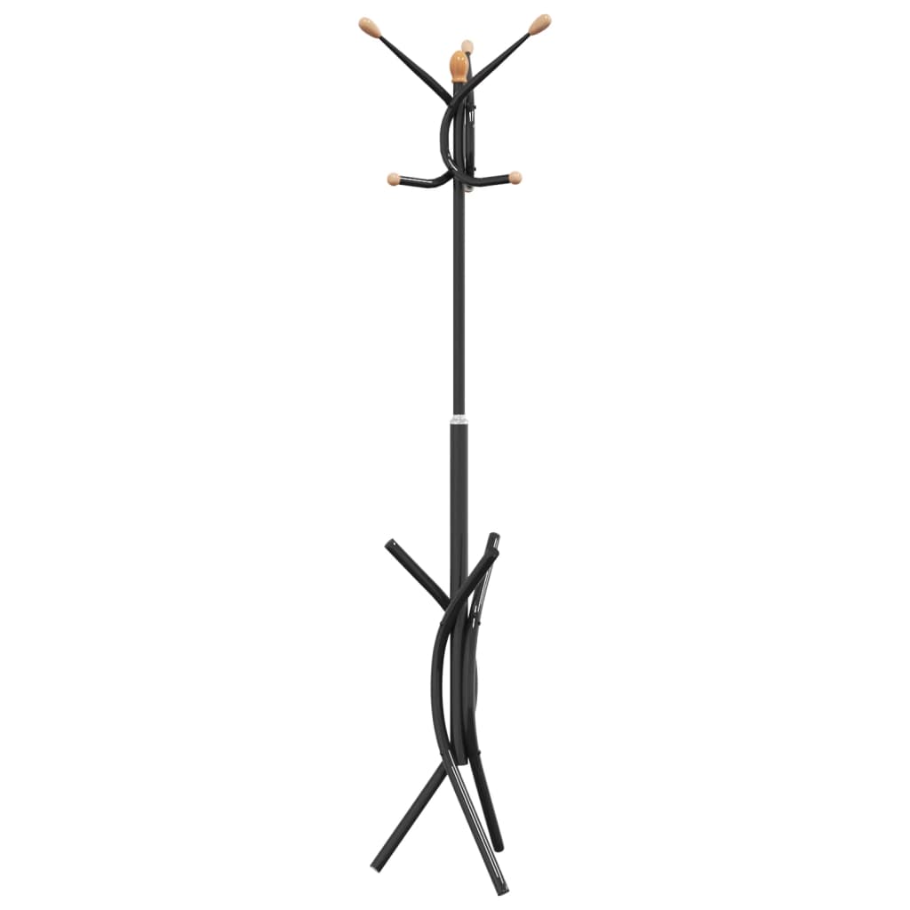 vidaXL Klädställning svart 176 cm pulverlackerat järn