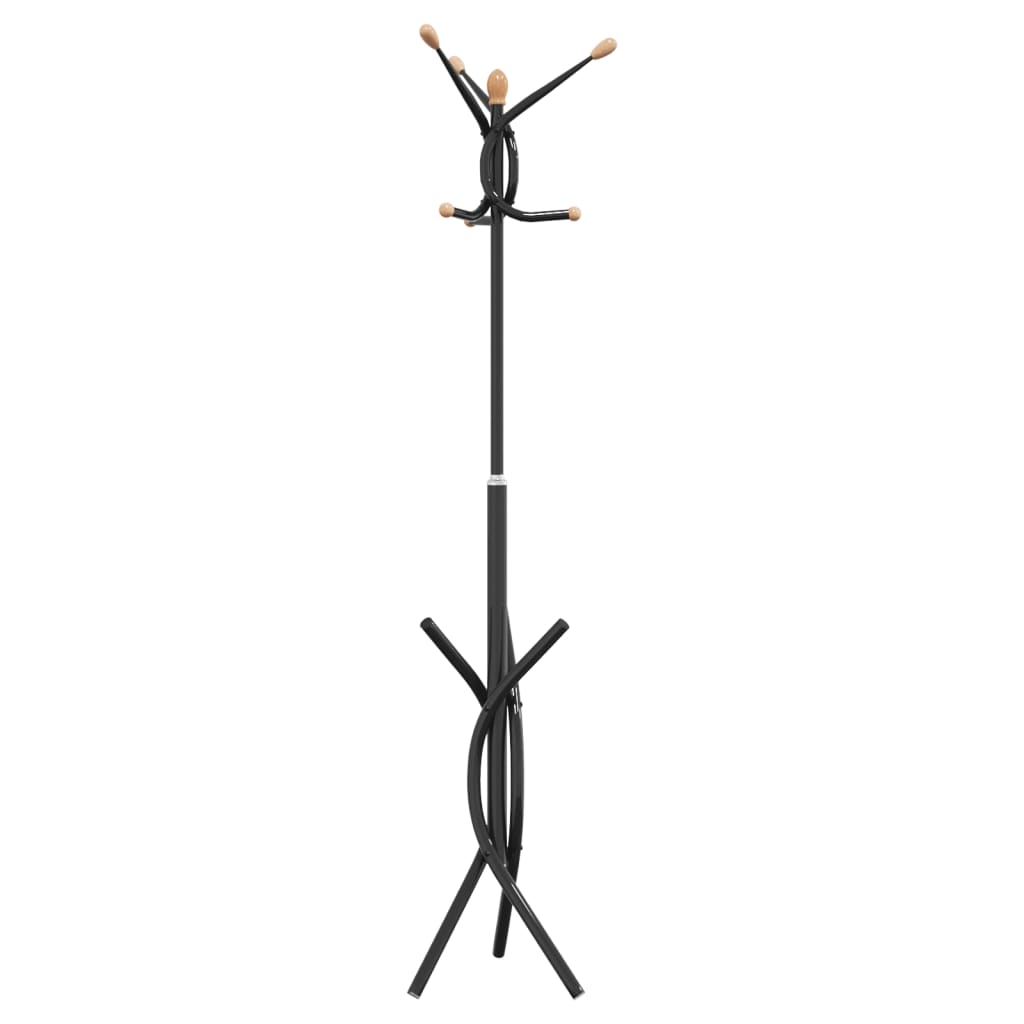 vidaXL Klädställning svart 176 cm pulverlackerat järn