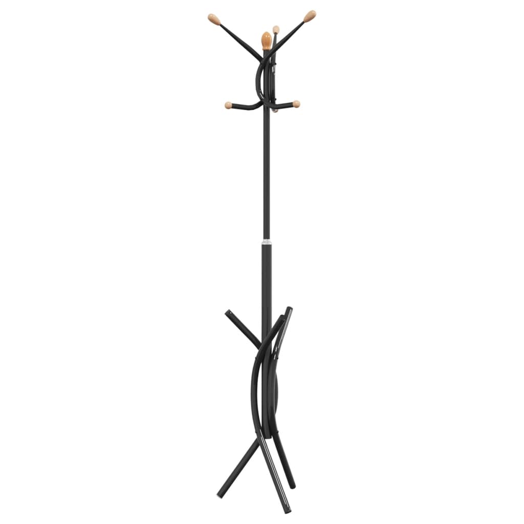 vidaXL Klädställning svart 176 cm pulverlackerat järn
