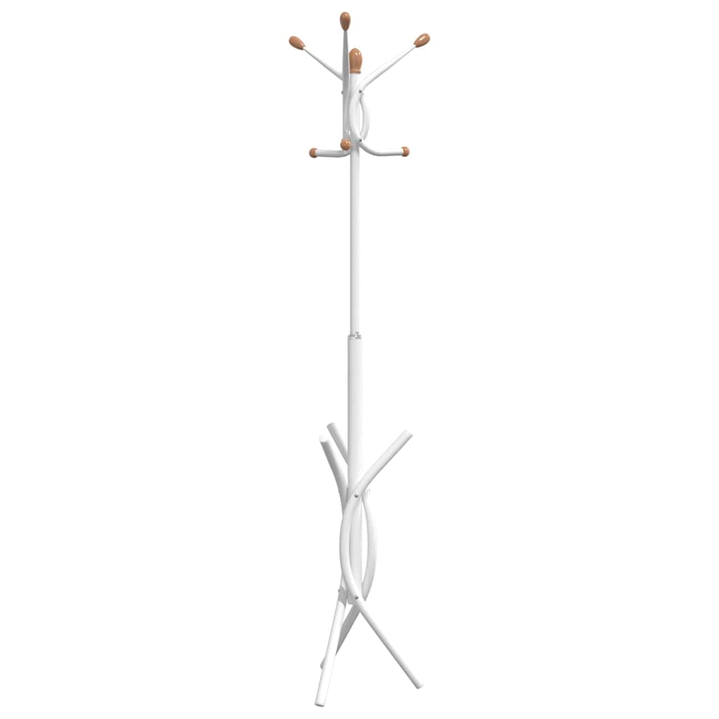 vidaXL Klädhängare vit 176 cm pulverlackerat järn