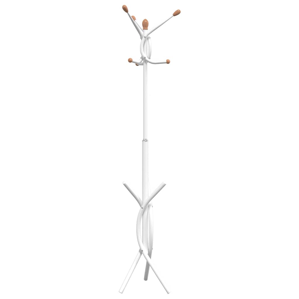 vidaXL Klädhängare vit 176 cm pulverlackerat järn