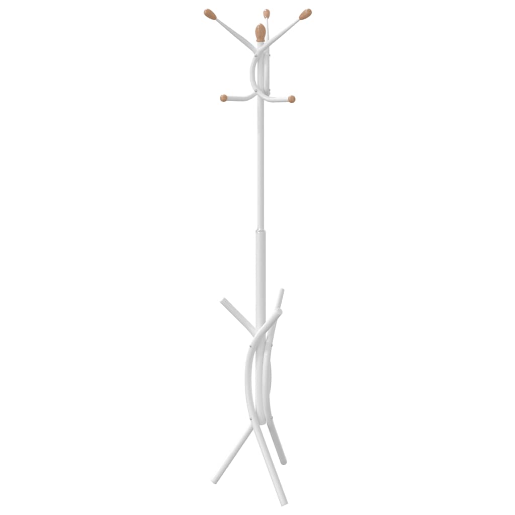vidaXL Klädhängare vit 176 cm pulverlackerat järn