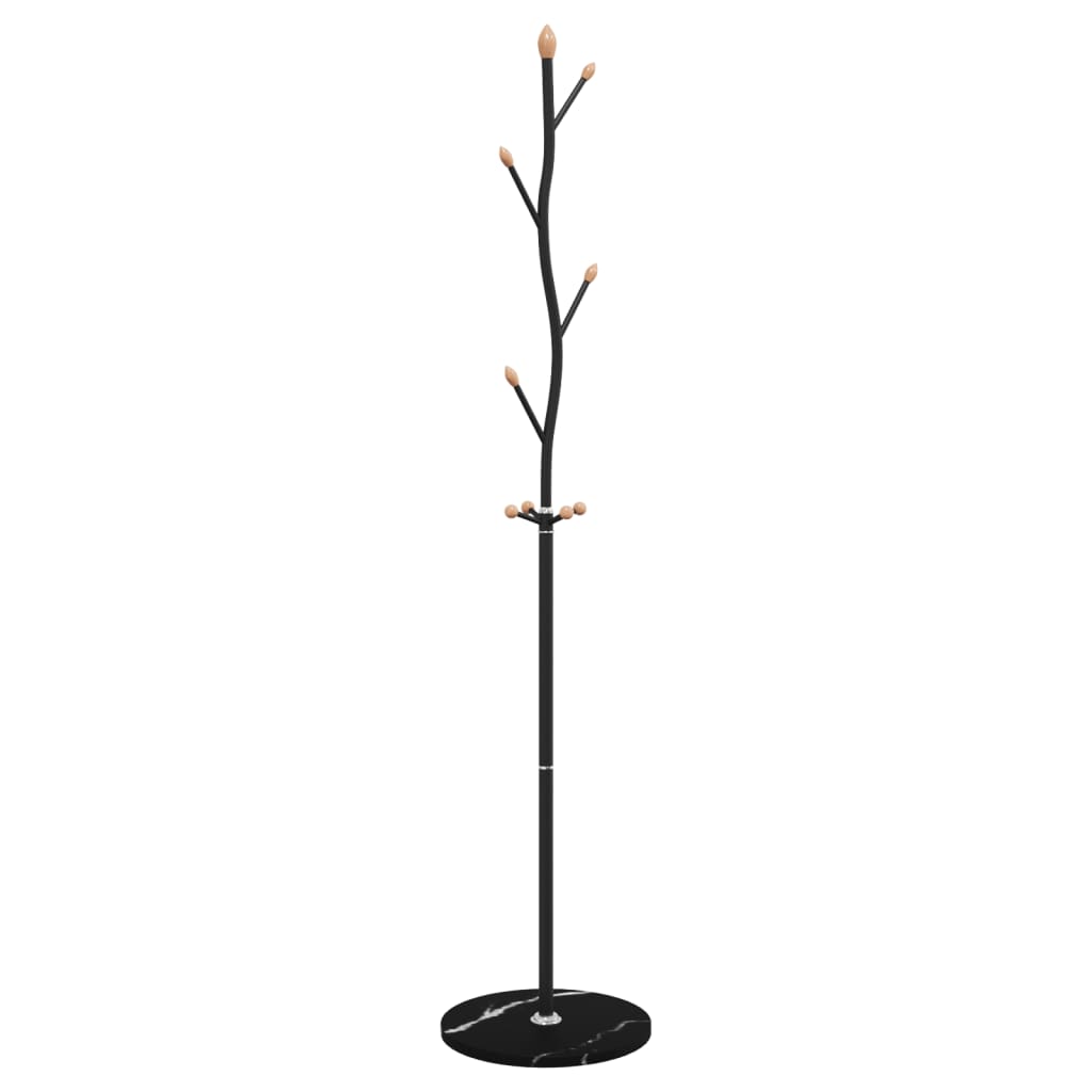 vidaXL Klädhängare svart 177 cm pulverlackerat järn