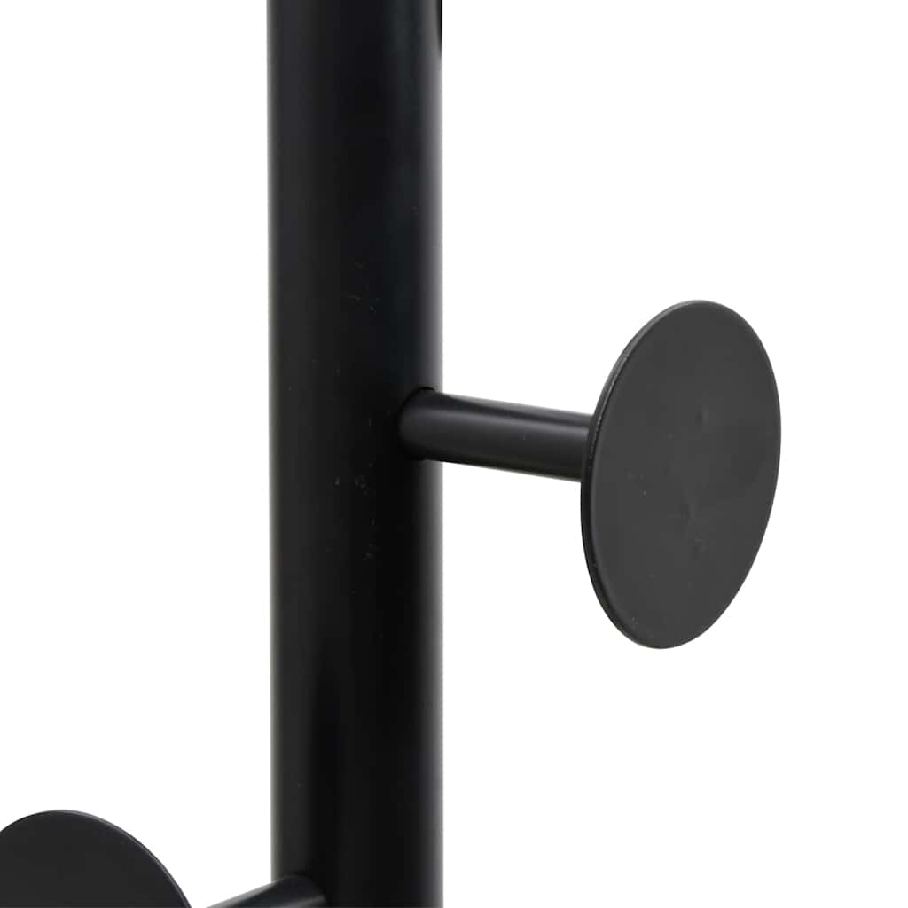 vidaXL Klädställning svart 176 cm pulverlackerat järn