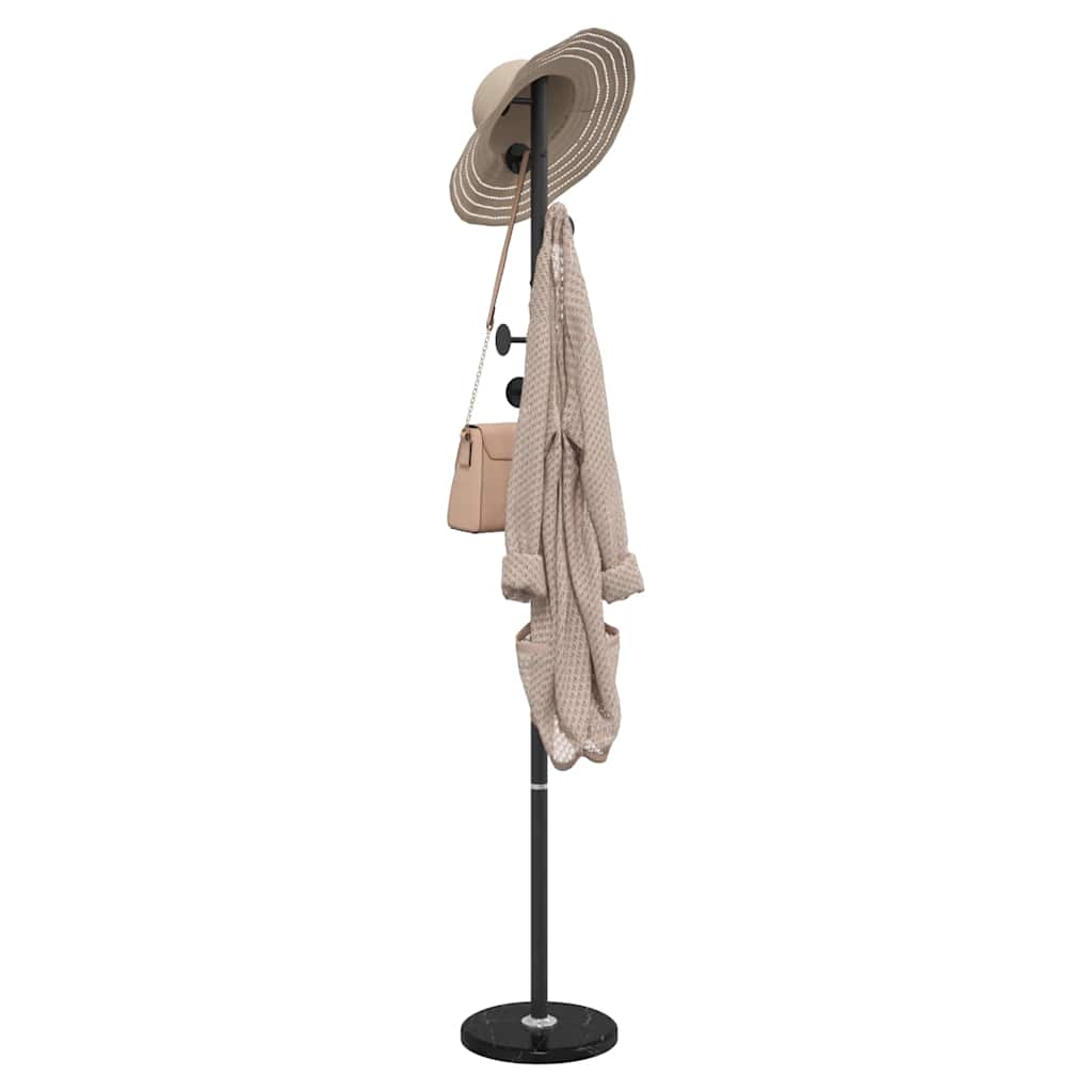 vidaXL Klädställning svart 176 cm pulverlackerat järn