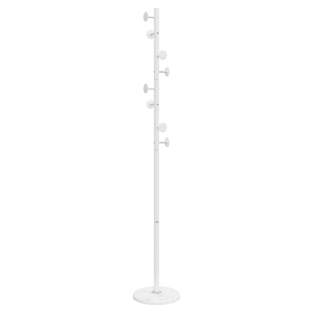 vidaXL Klädhängare vit 176 cm pulverlackerat järn