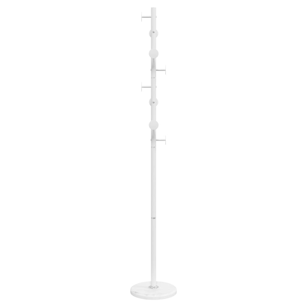 vidaXL Klädhängare vit 176 cm pulverlackerat järn