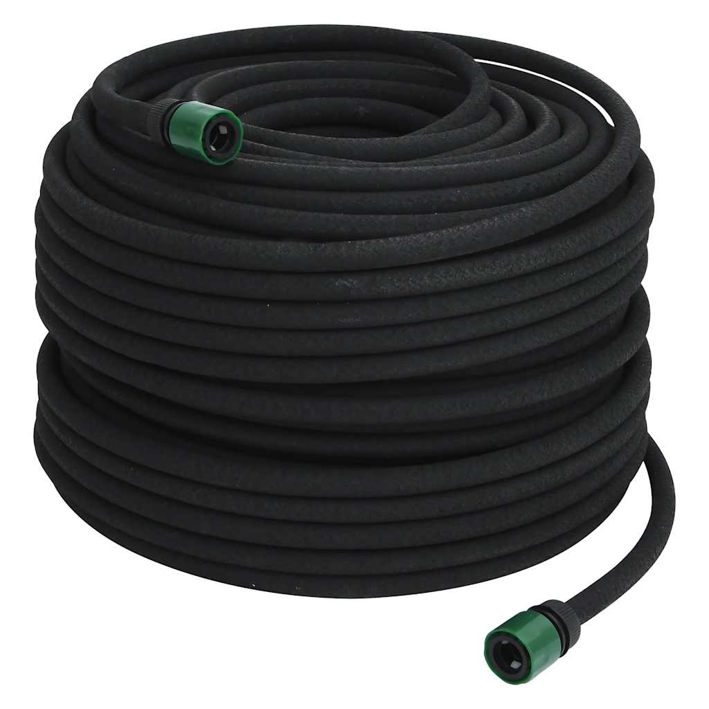 vidaXL Fuktslang svart 0,6" 100 m gummi
