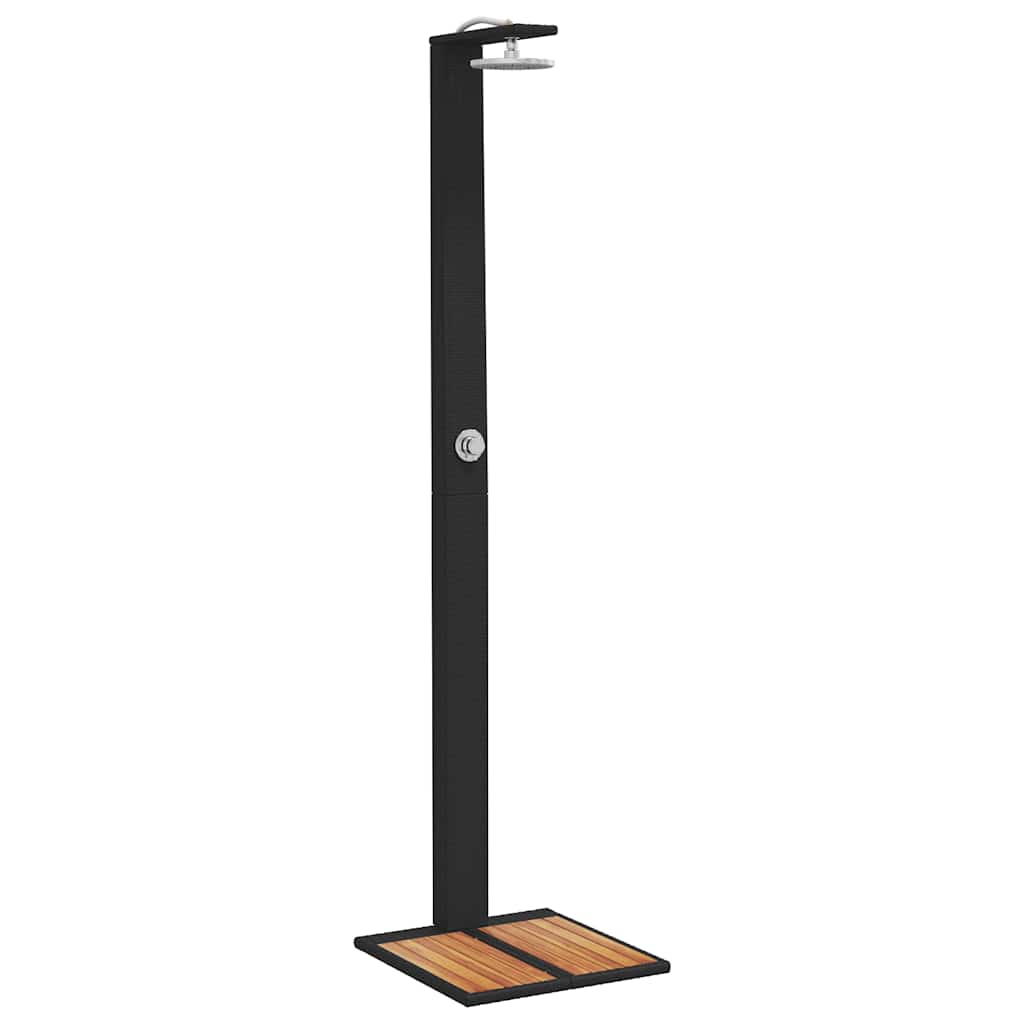vidaXL Utedusch svart 50x55x224 cm konstrottning och akaciaträ