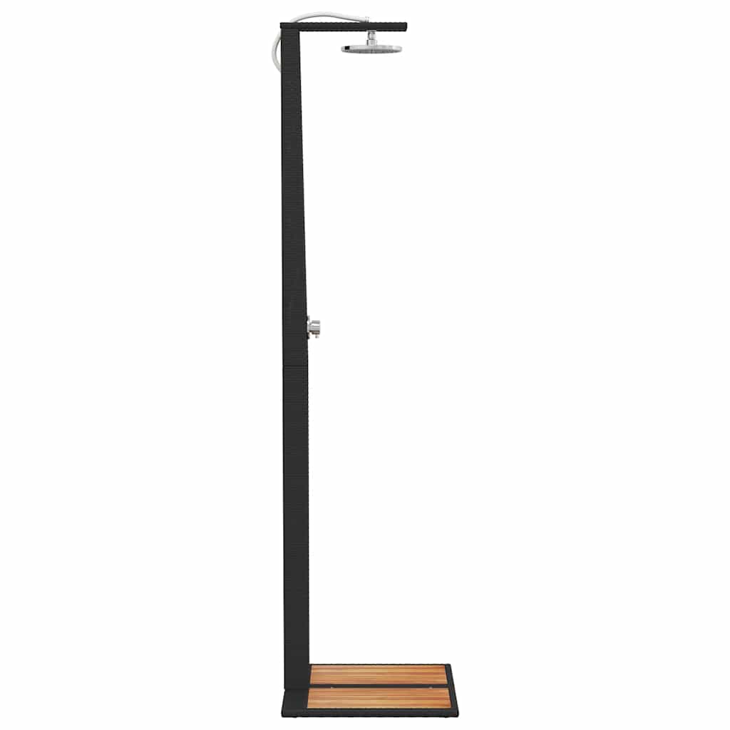 vidaXL Utedusch svart 50x55x224 cm konstrottning och akaciaträ