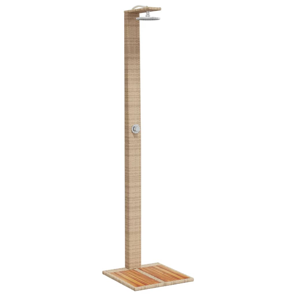 vidaXL Utedusch beige 50x55x224 cm konstrottning och akaciaträ