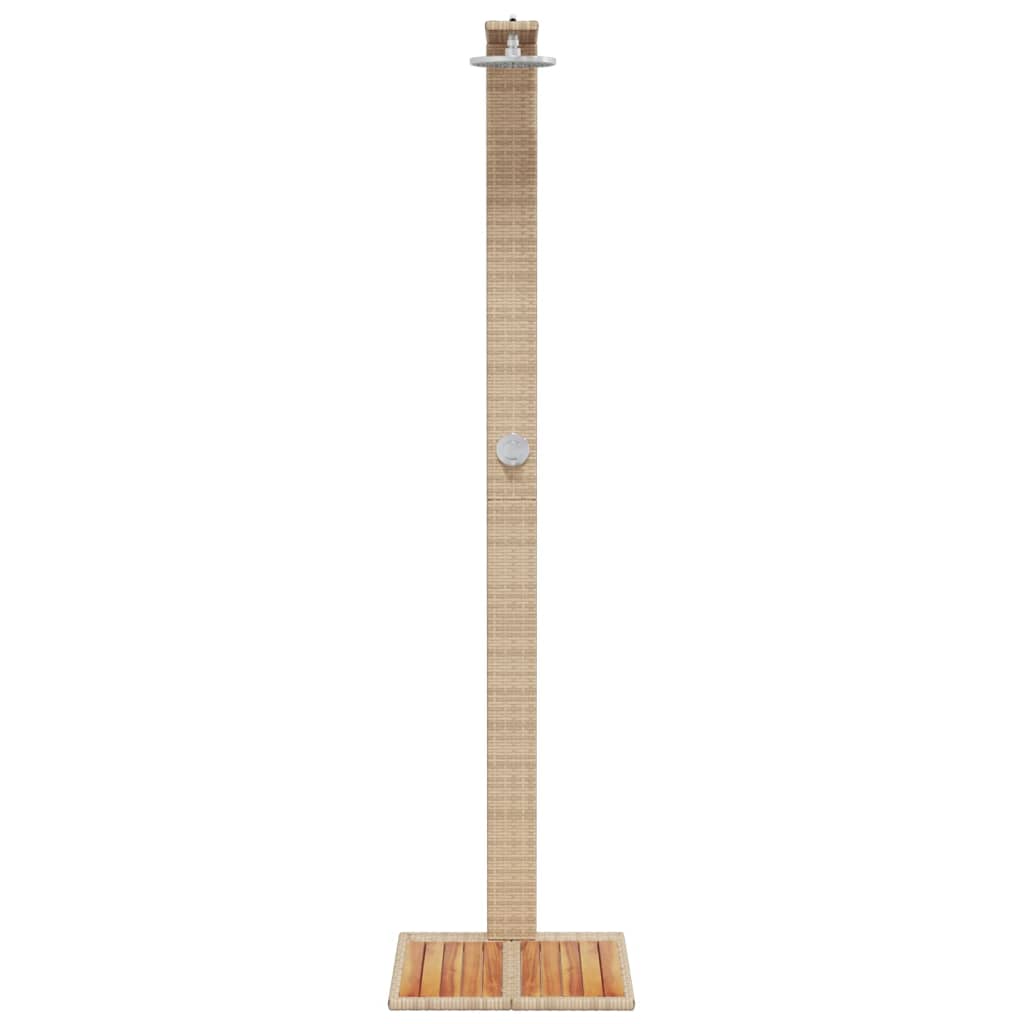 vidaXL Utedusch beige 50x55x224 cm konstrottning och akaciaträ