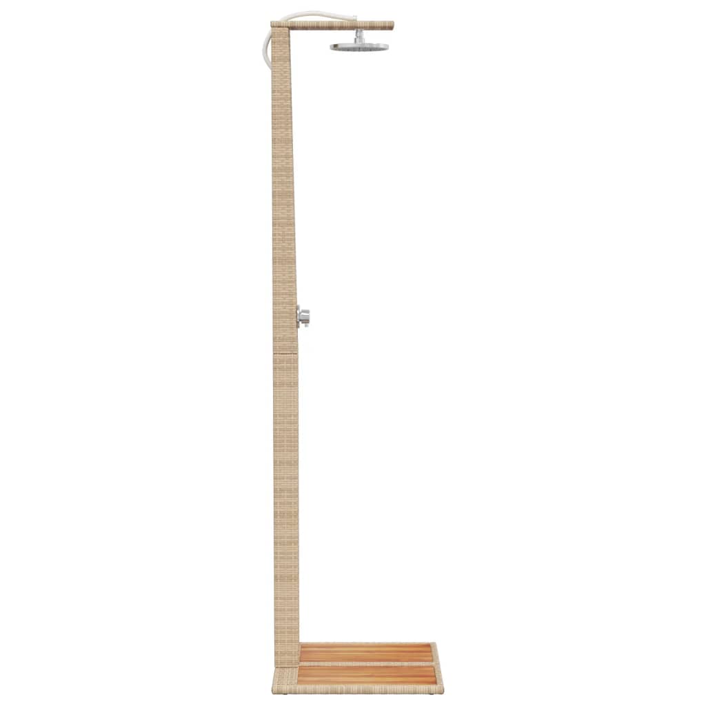 vidaXL Utedusch beige 50x55x224 cm konstrottning och akaciaträ