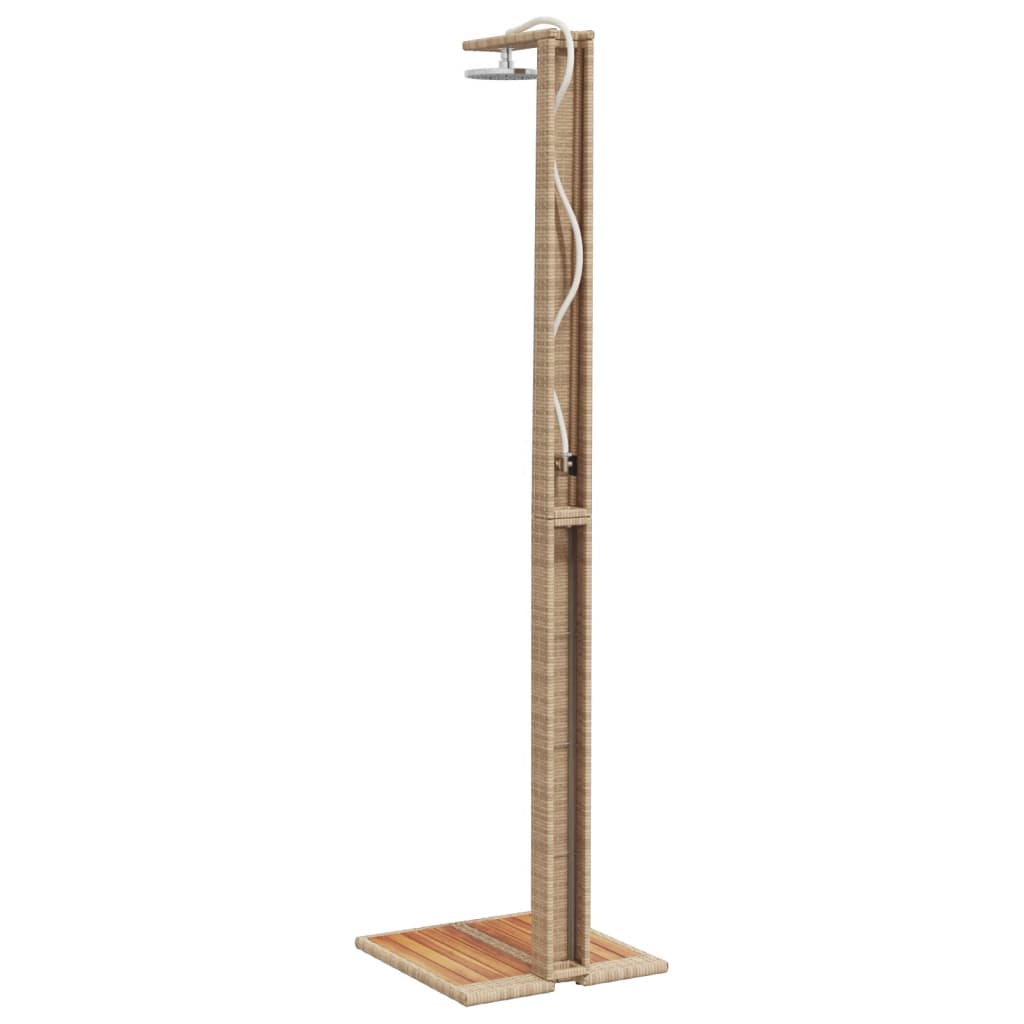 vidaXL Utedusch beige 50x55x224 cm konstrottning och akaciaträ
