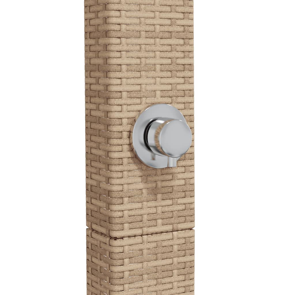 vidaXL Utedusch beige 50x55x224 cm konstrottning och akaciaträ