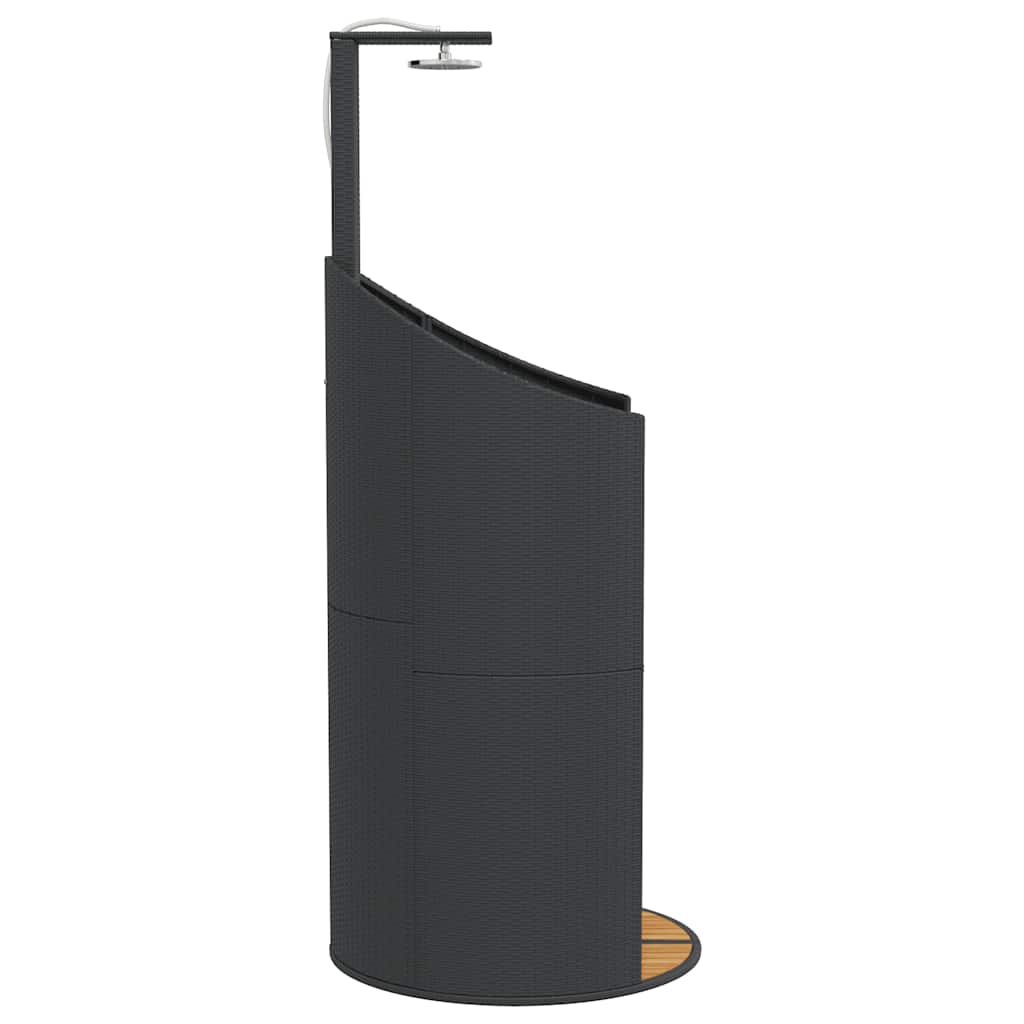 vidaXL Utedusch svart 100x100x241,5 cm konstrottning och akaciaträ