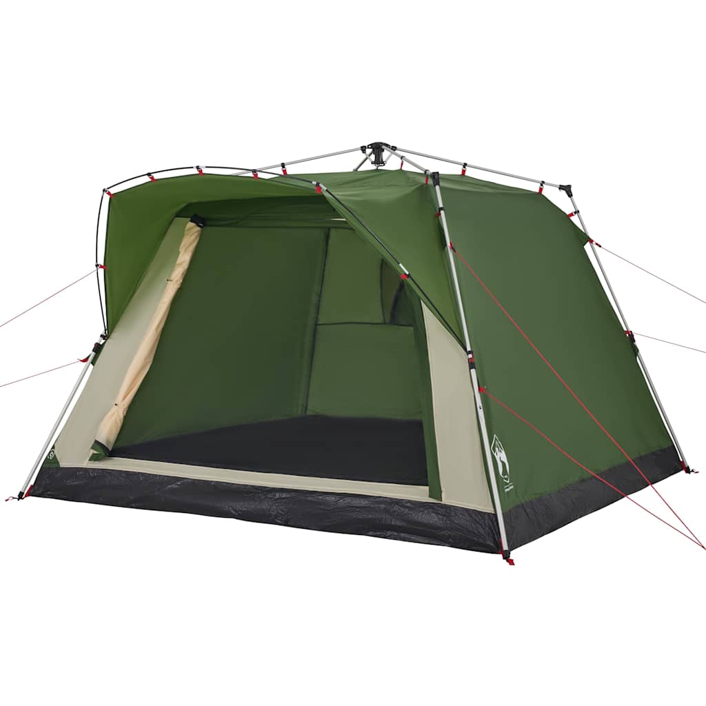vidaXL Campingtält 4 personer grön snabbrest