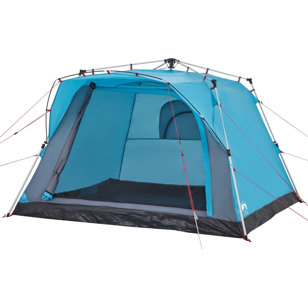 vidaXL Campingtält 4 personer blå snabbrest