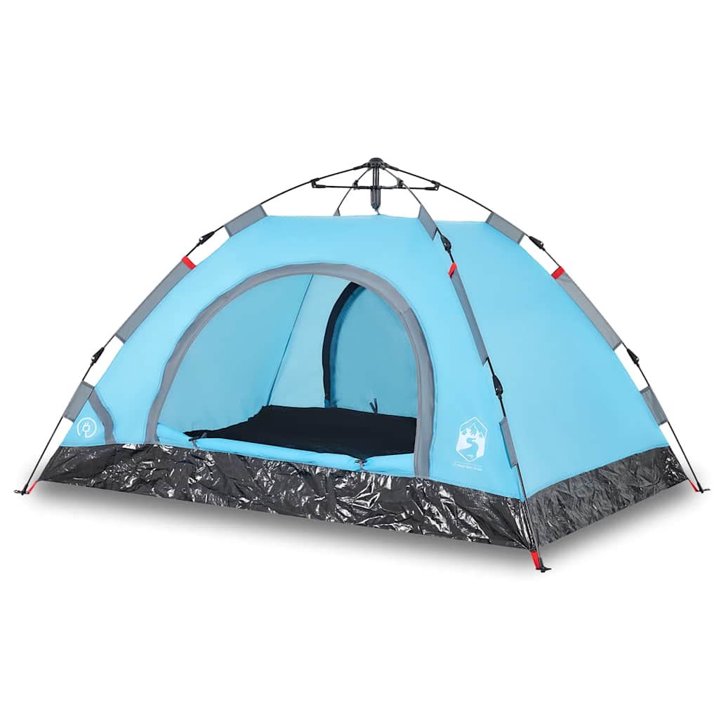 vidaXL Campingtält 2 personer blå snabbrest