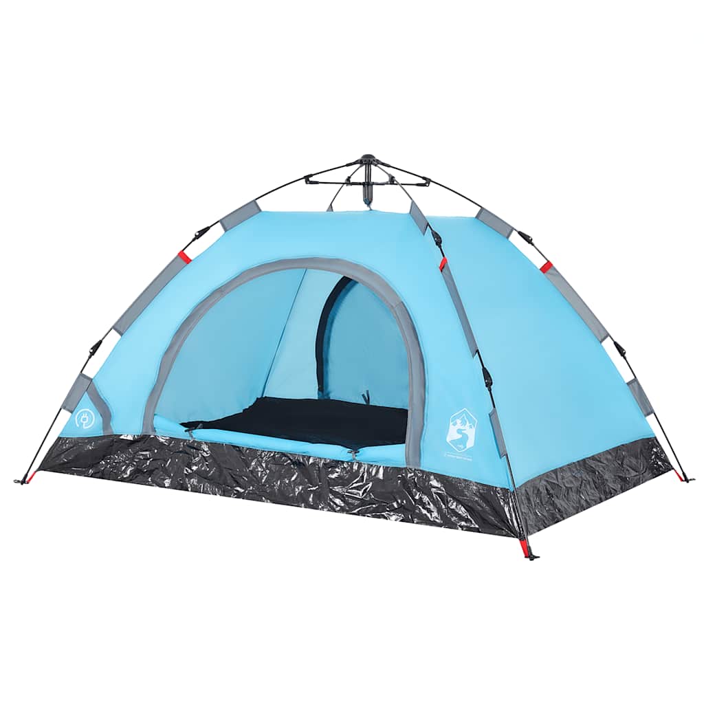 vidaXL Campingtält 2 personer blå snabbrest