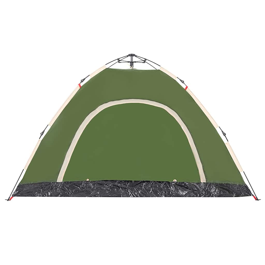 vidaXL Campingtält 4 personer grön snabbrest