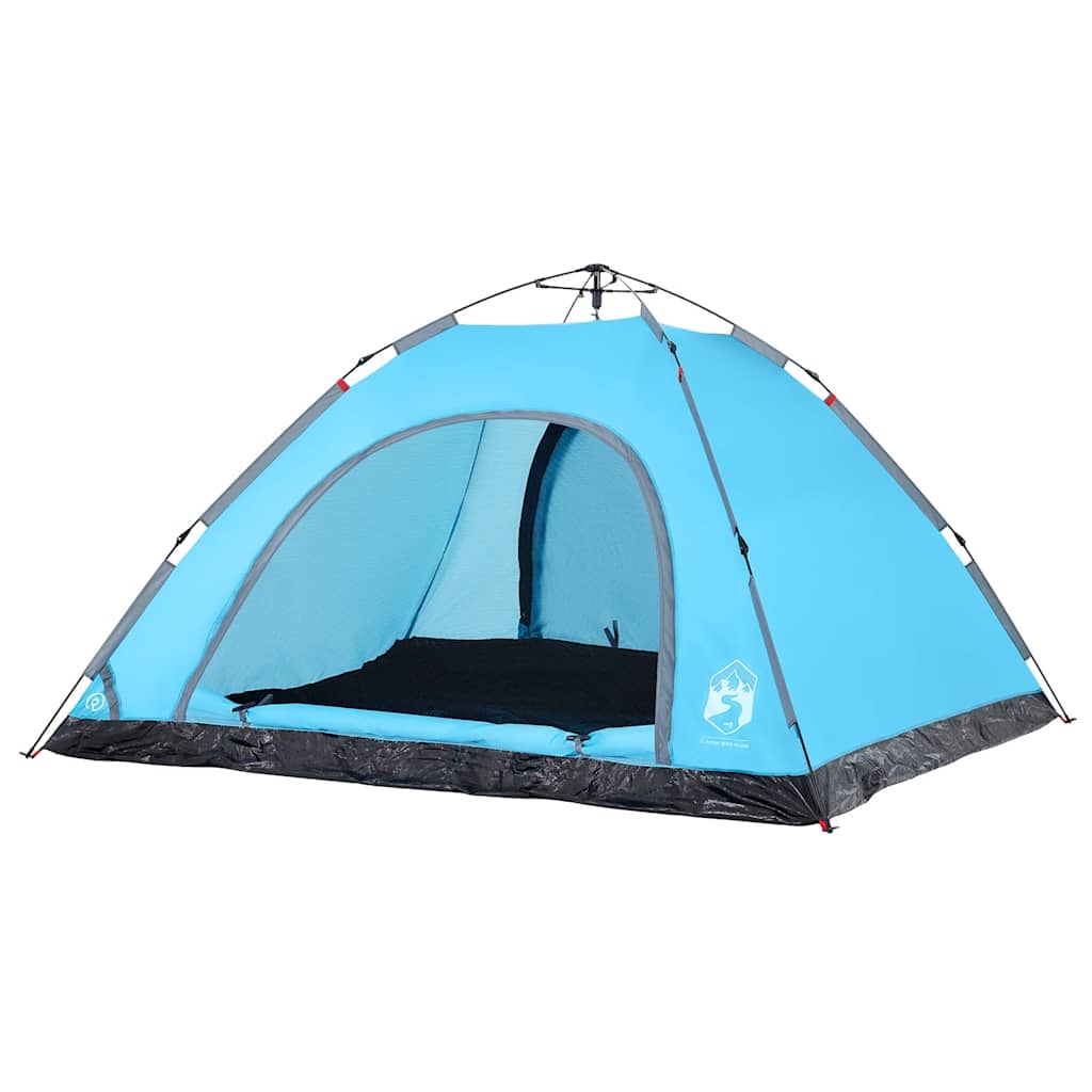 vidaXL Campingtält 5 personer blå snabbrest