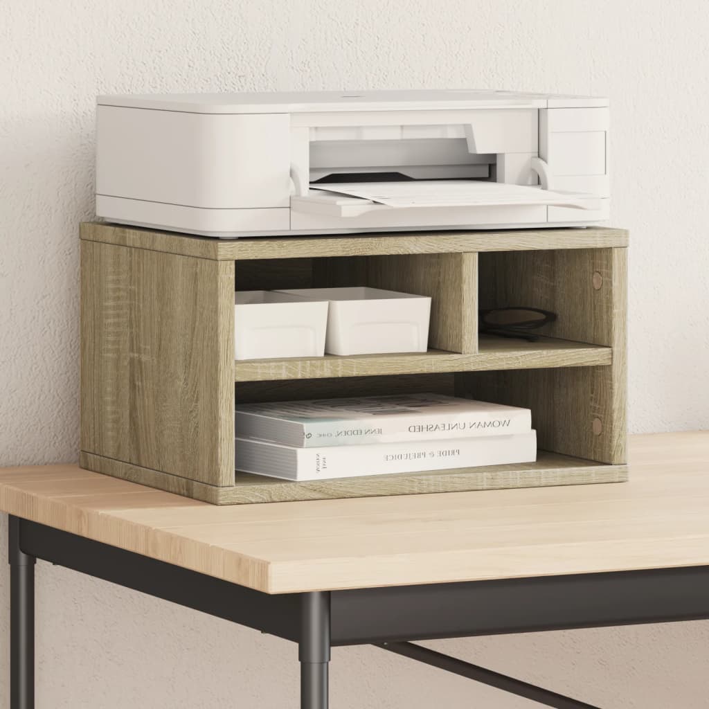 vidaXL Skrivarställ sonoma-ek 40x32x22,5 cm konstruerat trä