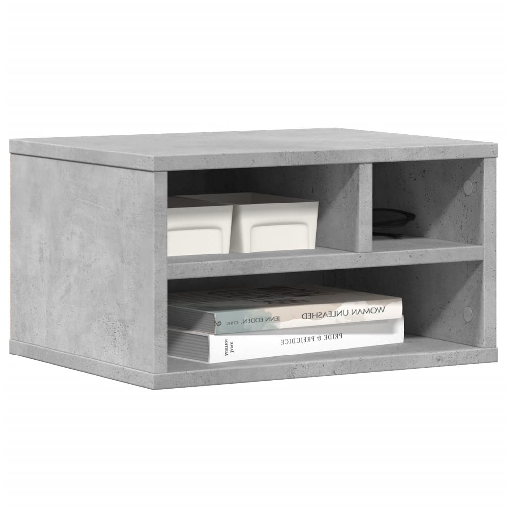 vidaXL Skrivarställ betonggrå 40x32x22,5 cm konstruerat trä