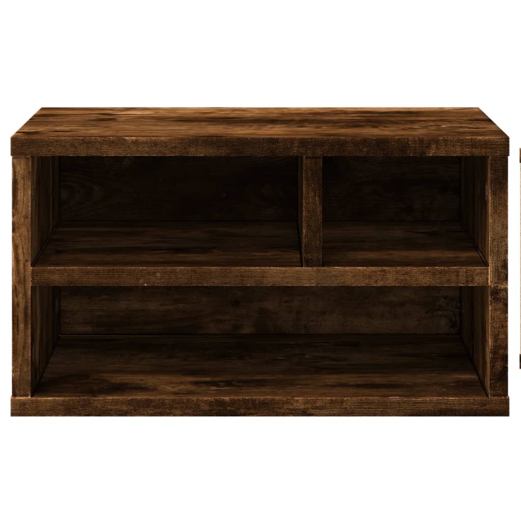 vidaXL Skrivarställ rökfärgad ek 40x32x22,5 cm konstruerat trä