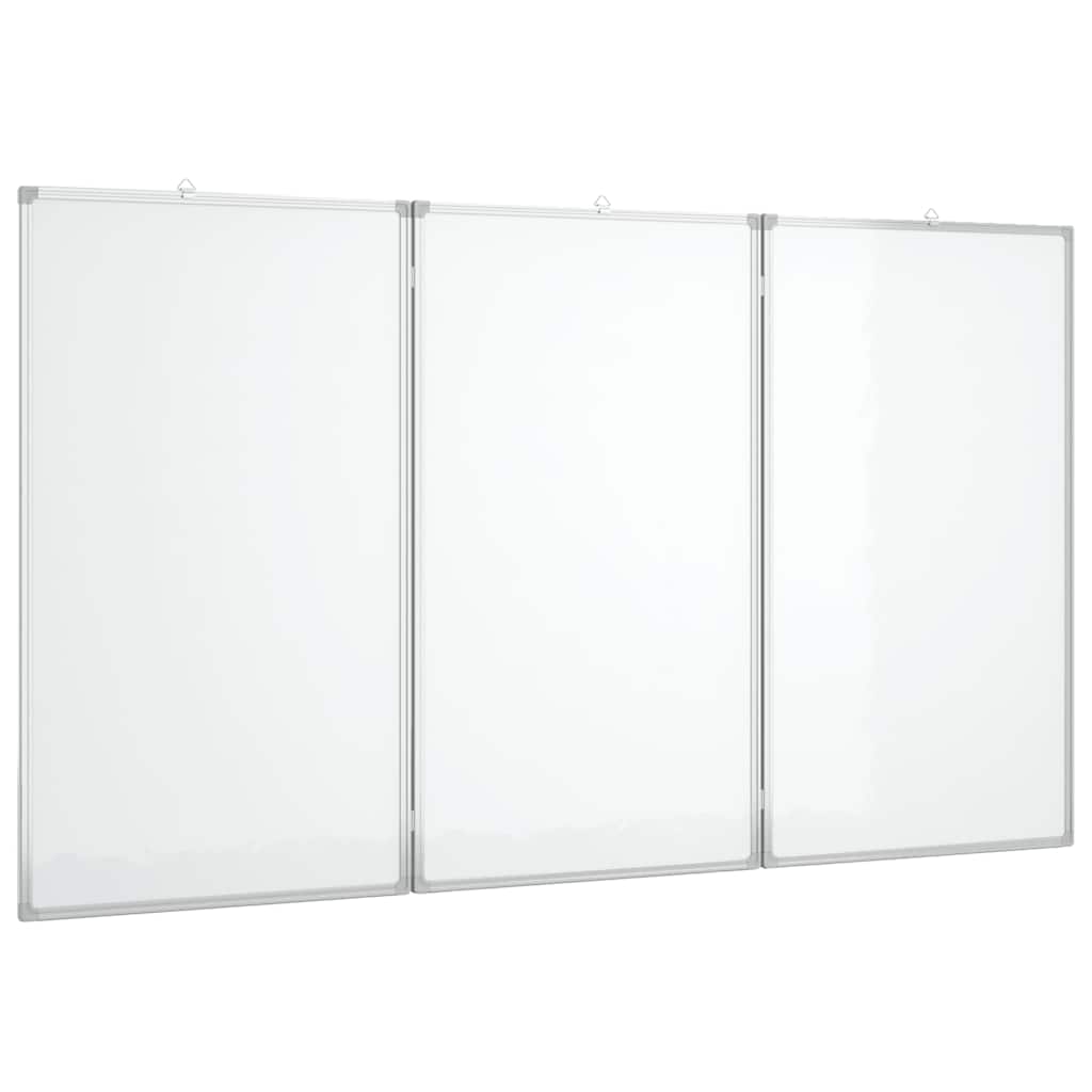 vidaXL Magnetisk whiteboard hopfällbar 150x80x1,7 cm aluminium