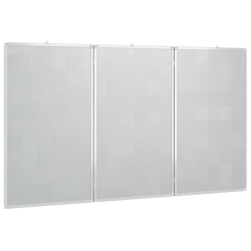 vidaXL Magnetisk whiteboard hopfällbar 150x80x1,7 cm aluminium