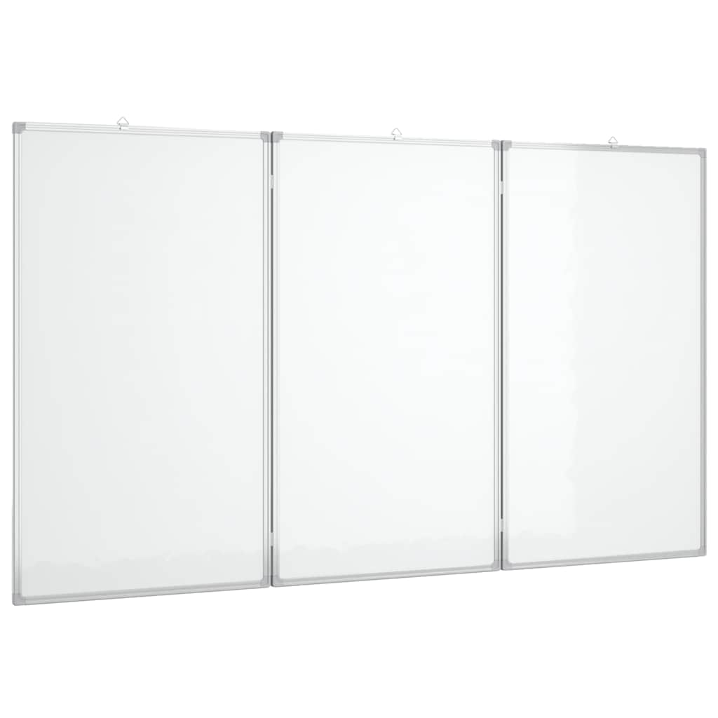 vidaXL Magnetisk whiteboard hopfällbar 180x100x1,7 cm aluminium