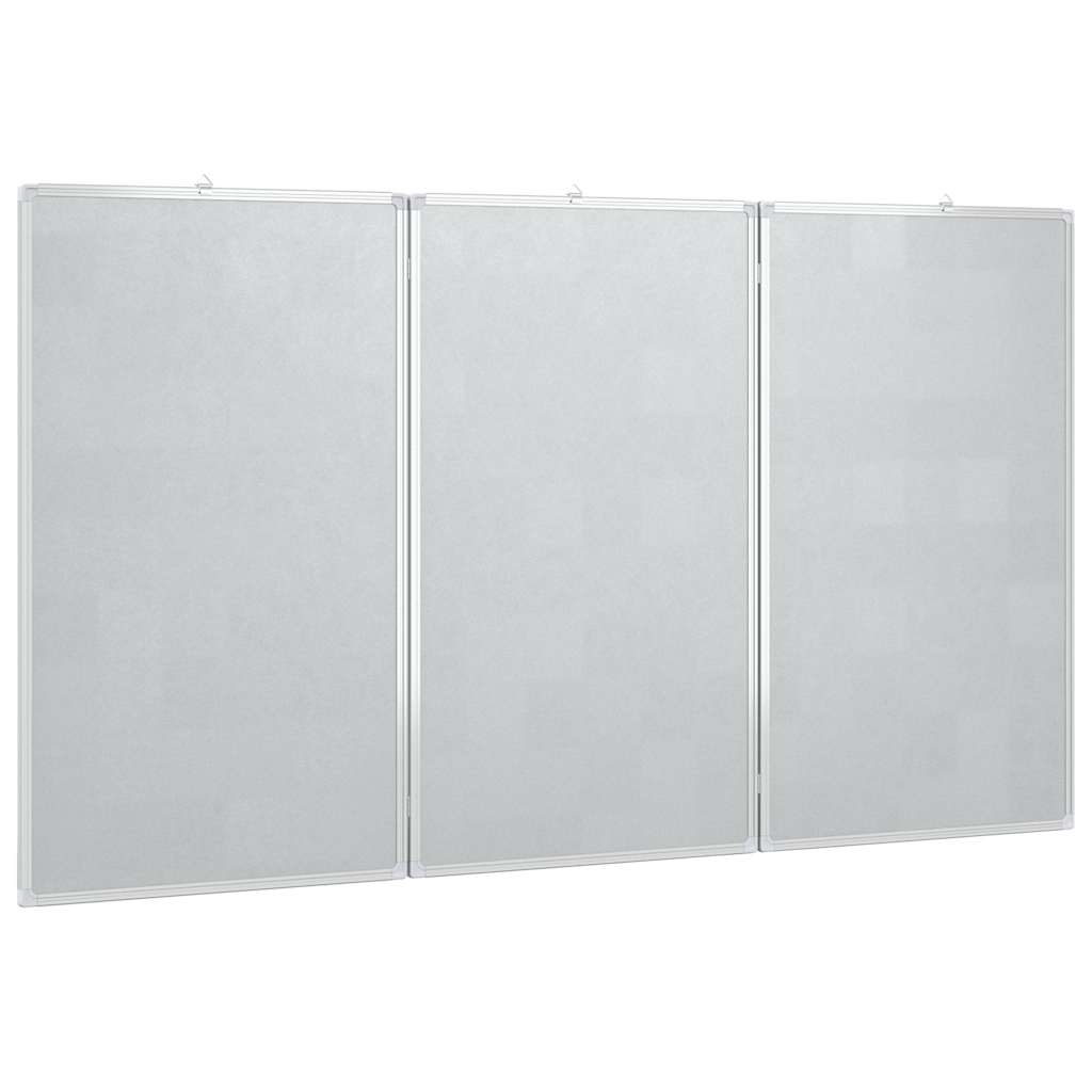 vidaXL Magnetisk whiteboard hopfällbar 180x100x1,7 cm aluminium