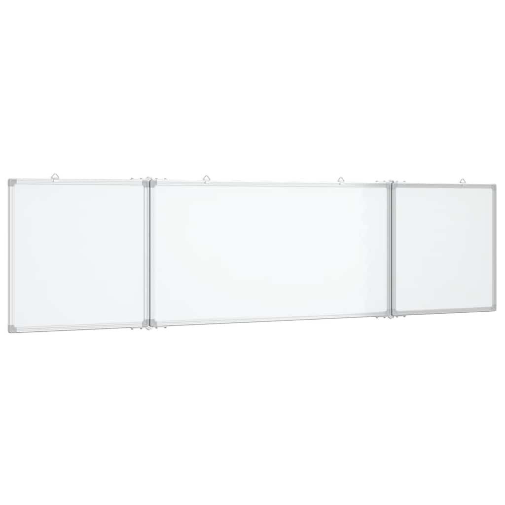 vidaXL Magnetisk whiteboard hopfällbar 160x40x1,7 cm aluminium