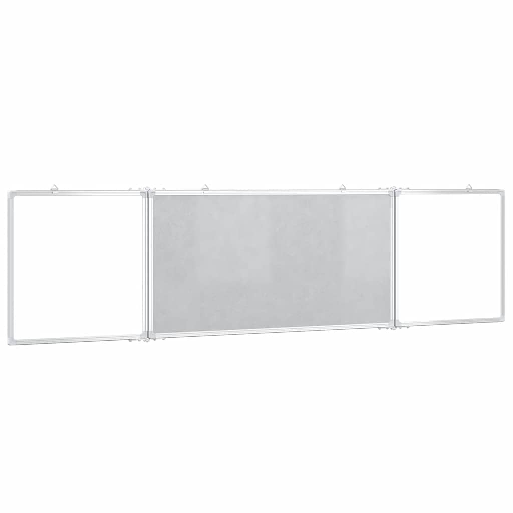 vidaXL Magnetisk whiteboard hopfällbar 160x40x1,7 cm aluminium