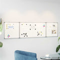 vidaXL Magnetisk whiteboard hopfällbar 160x40x1,7 cm aluminium