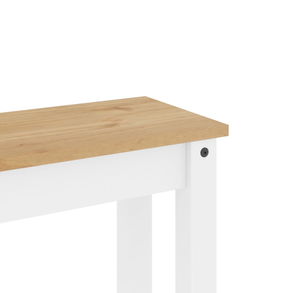 vidaXL Matbänk Panama vit 105x30x45 cm massiv furu