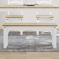 vidaXL Matbänk Panama vit 105x30x45 cm massiv furu
