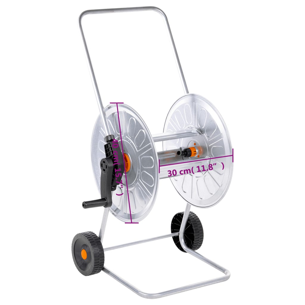 vidaXL Slangvagn för 80 m 1/2" eller 50 m 3/4" stålslang