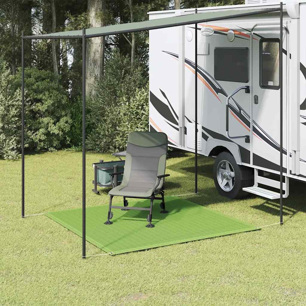 vidaXL Tältmatta ljusgrön 200x200 cm HDPE