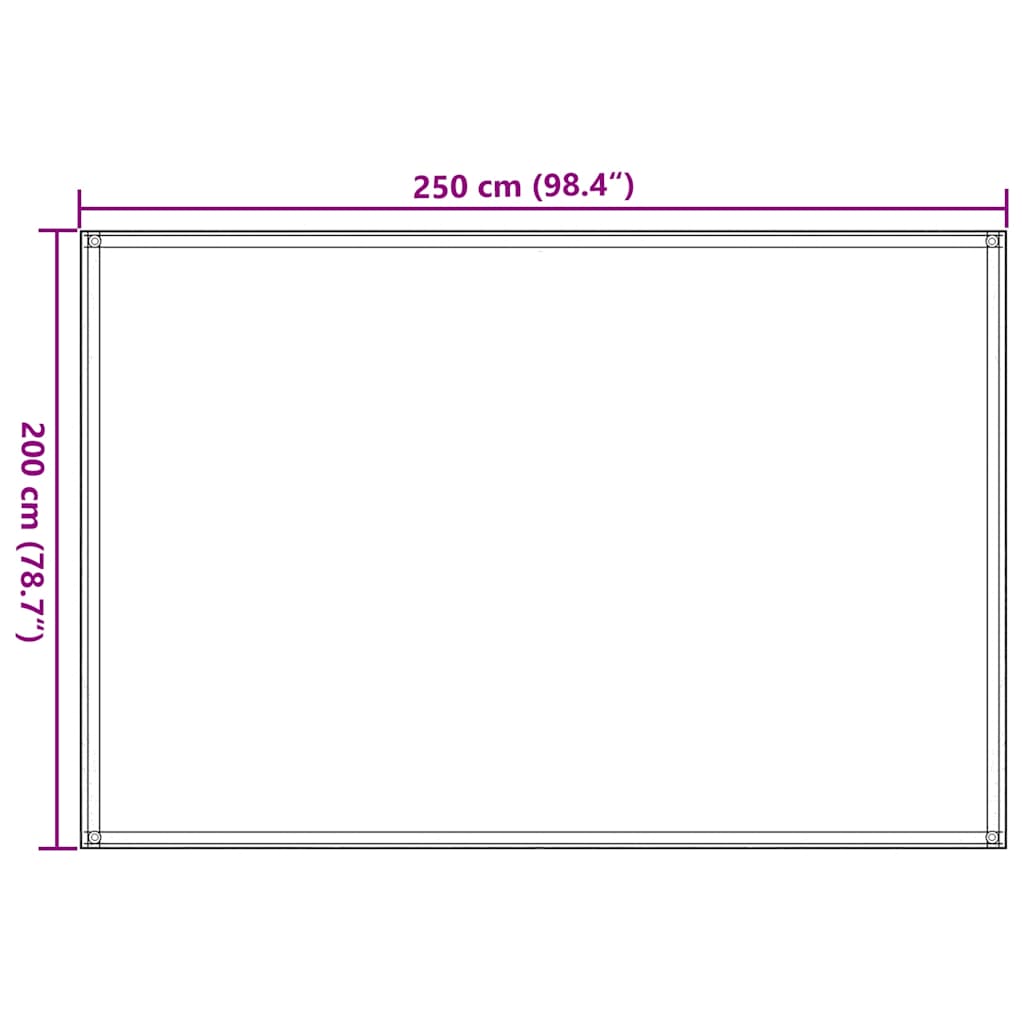 vidaXL Tältmatta ljusgrön 250x200 cm HDPE