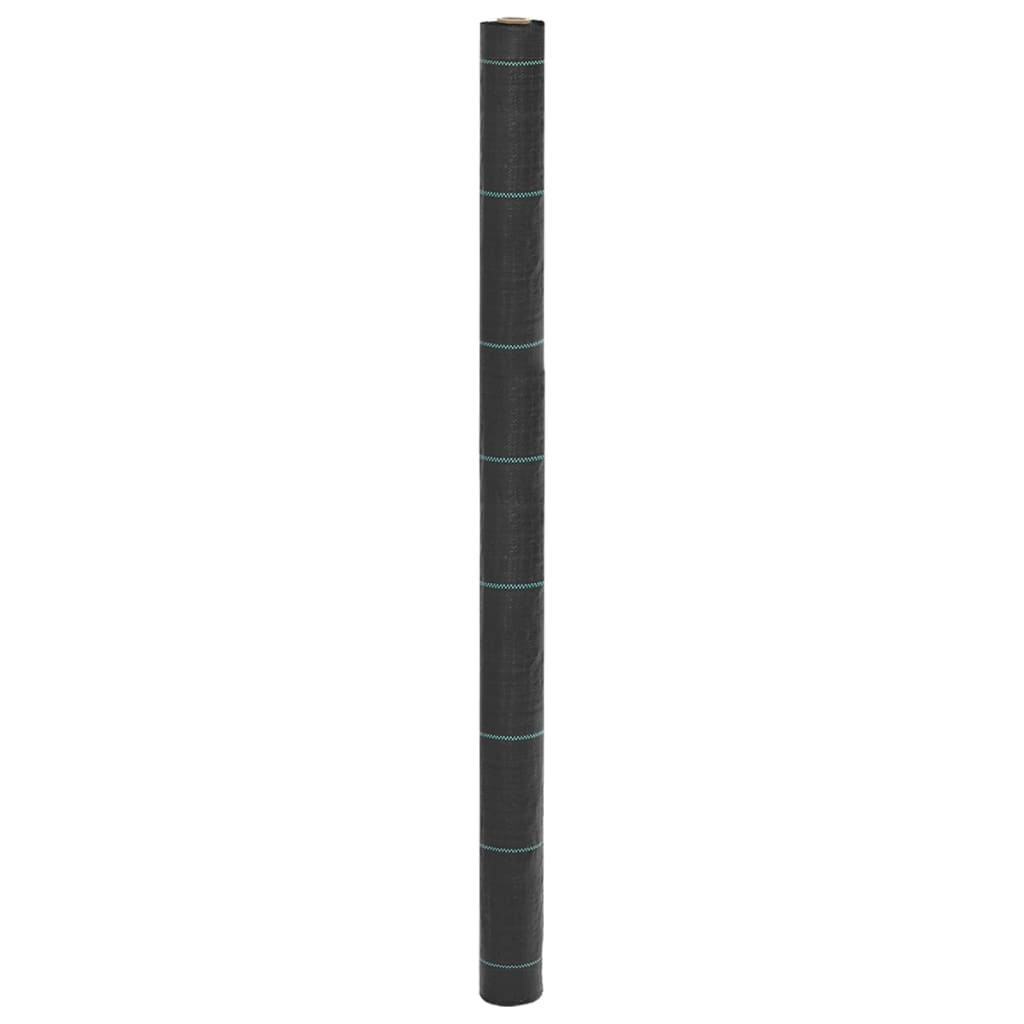 vidaXL Ogräsmembran svart 1,5x50 m PP