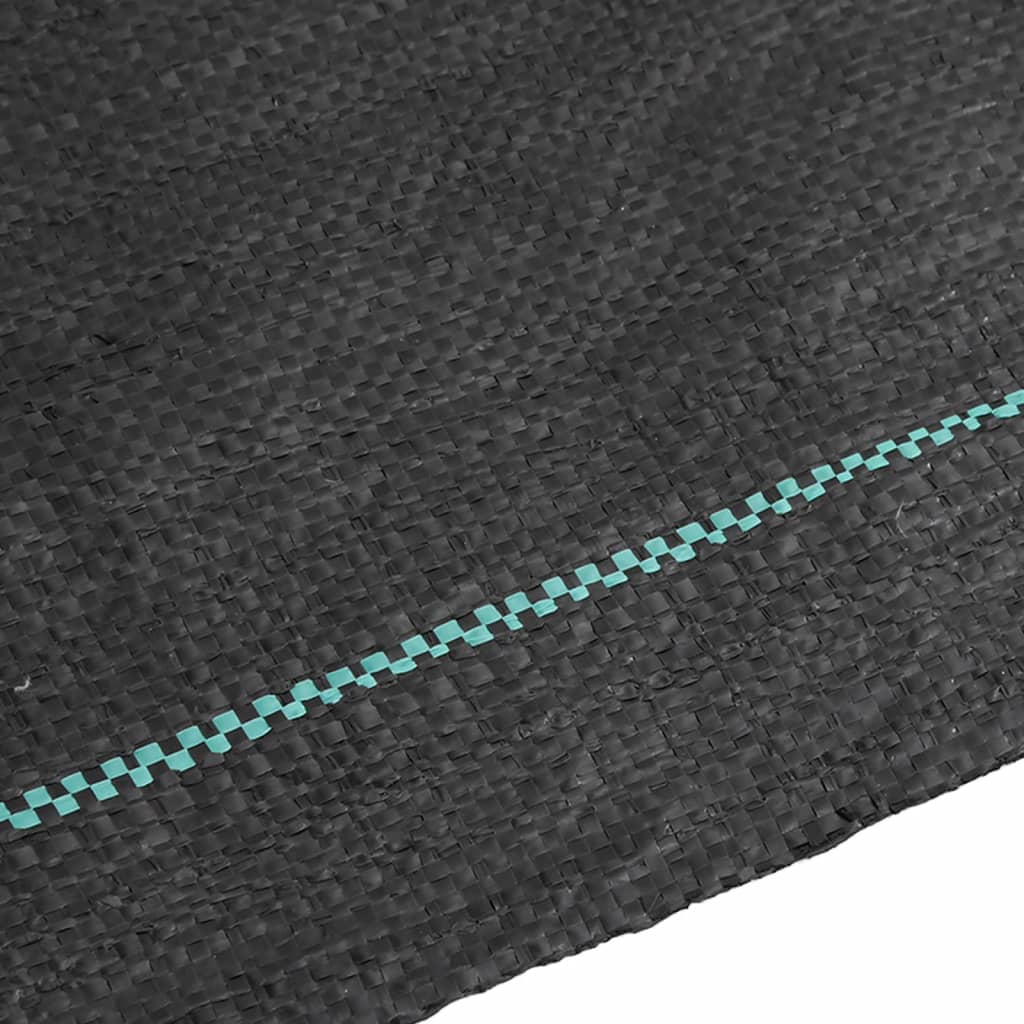 vidaXL Ogräsmatta svart 0,5x25 m PP