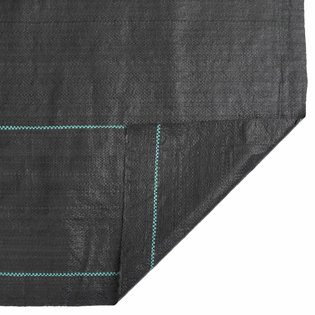 vidaXL Ogräsmatta svart 0,5x25 m PP