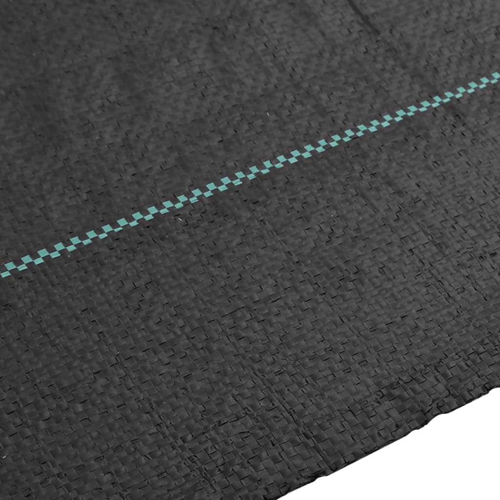 vidaXL Ogräsmatta svart 1x50 m PP